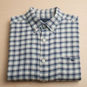 Vineyard Vines Classic Fit Plaid Shirt XL |‎ Cotton Linen | Soft Great Condition